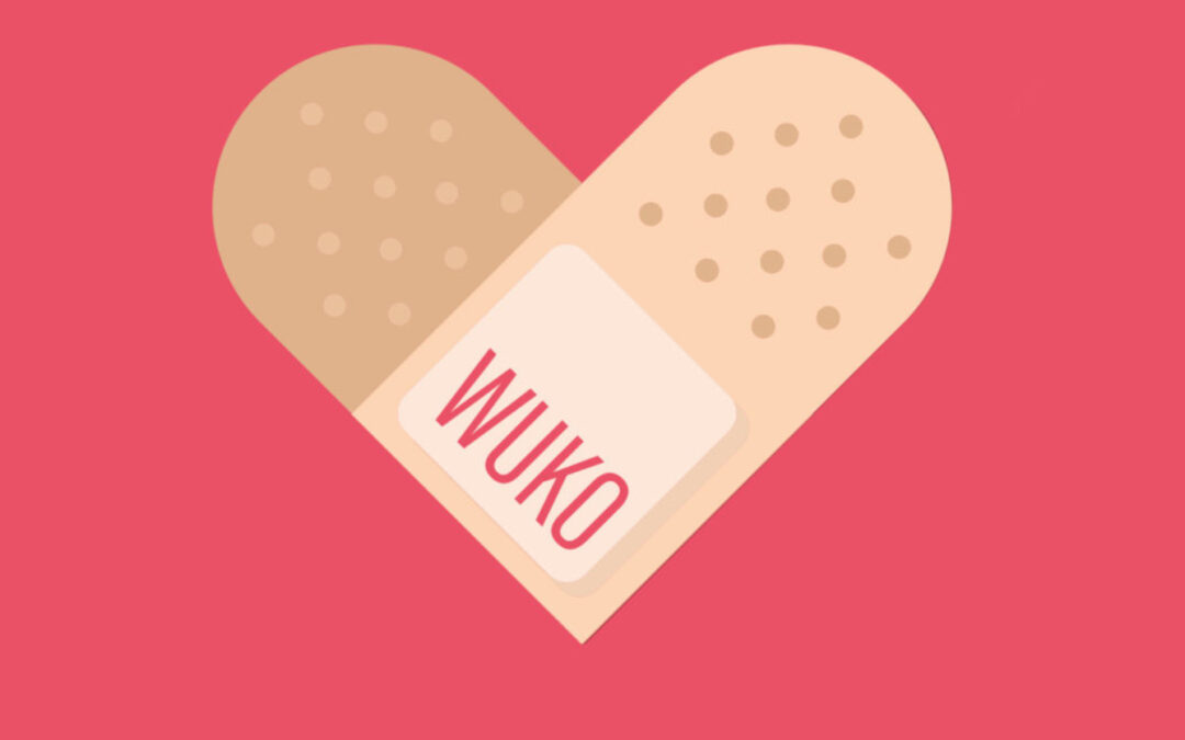 Pflaster-Herz mit Aufschrift "WUKO"